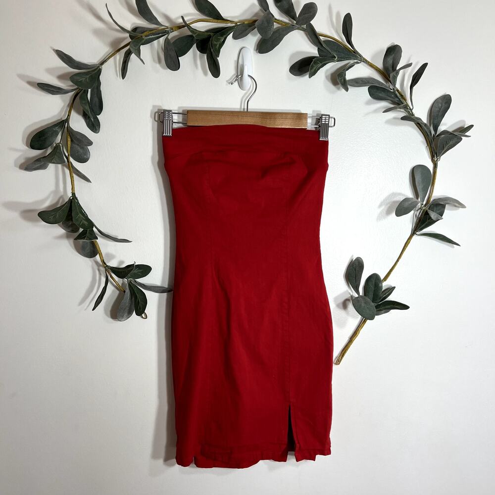 Hello Molly Red Strapless Mini Dress
